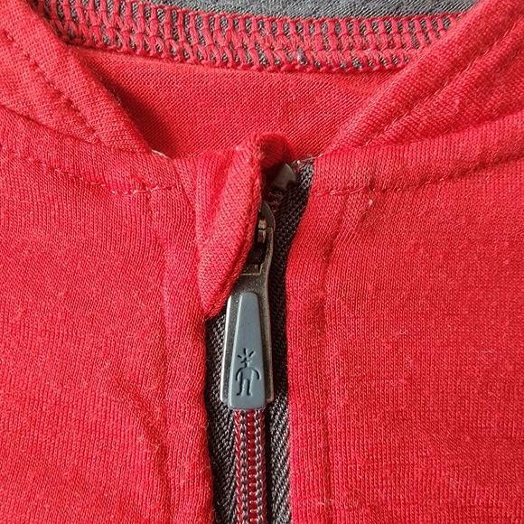 Smartwool Men's Cycling Biking Jersey Size Large Red Grey - Picture 5 of 14